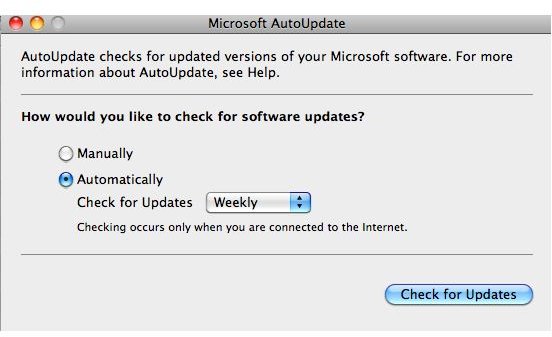 Turn Off Microsoft Auto Update Mac