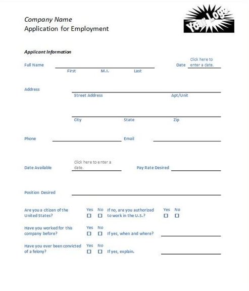 Online Job Application