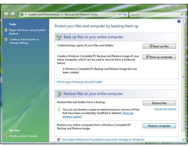 Windows Mail Vista Backup Restore