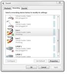 Sound Properties Recording Tab