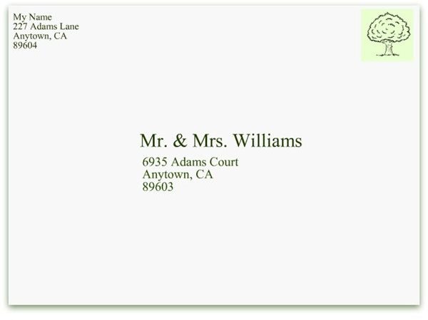 envelope address