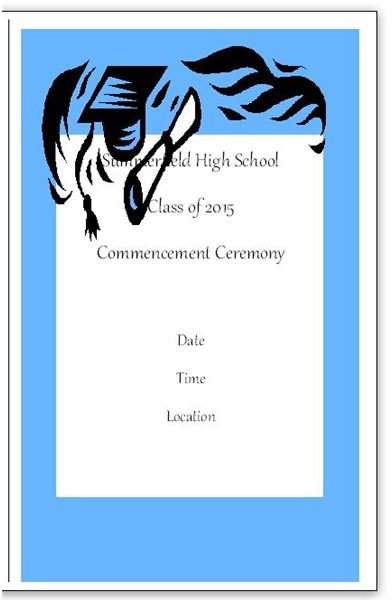Want to Make Your Own Graduation Program  Templates Make It Easy