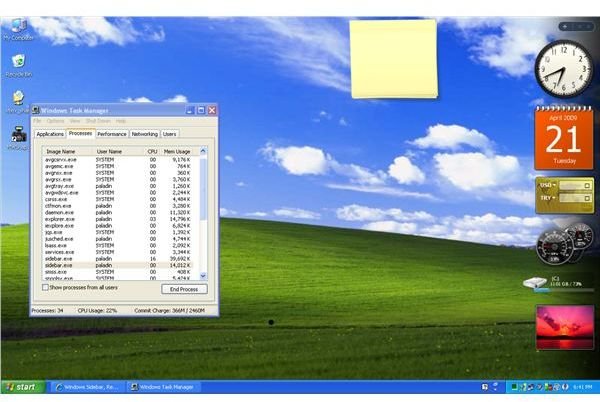 Vista Sidebar Windows Xp