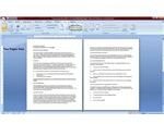 my word document is showing two pages