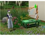 The Sims 3 cat hunting the bird