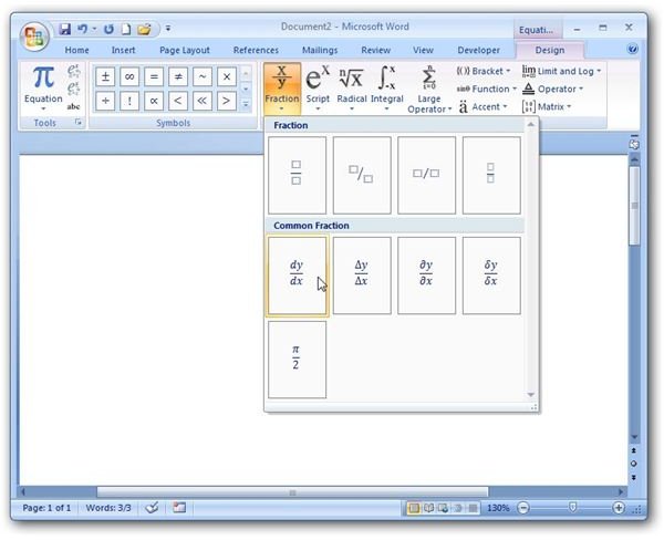 microsoft word math symbols list