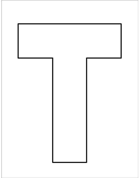 Free block letter t coloring pages