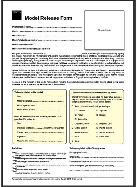 Free Photography Forms Templates For Photographers