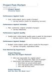 Use a post-mortem page to track your thoughts about your project