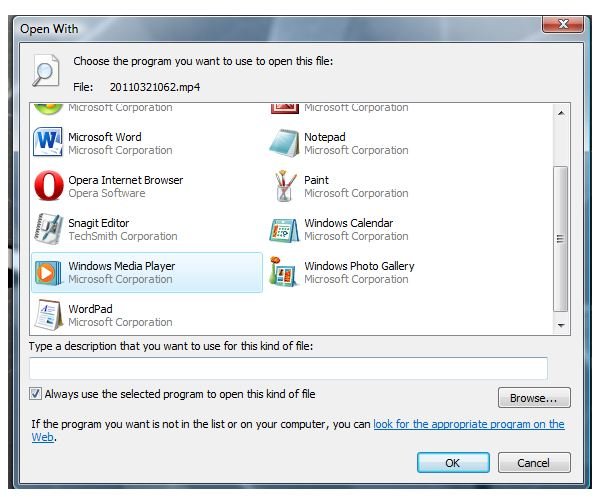 You can now play the MP4 file in Windows Vista or Windows 7 using Windows Media Player without installing a MP4 codec.