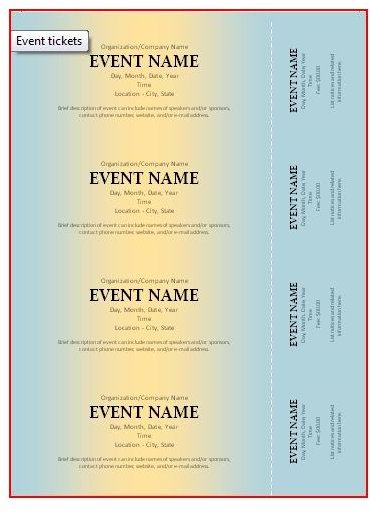 Event Ticket Template