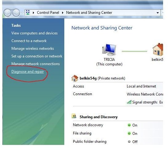 How To Run Network Diagnostics Vista