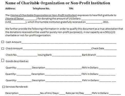 How to write a tax deductible receipt