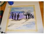 Try black trees as silhouettes