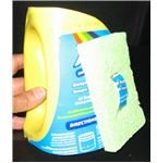 Tab inserted through sponge