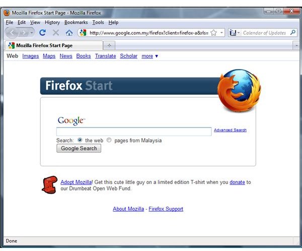 using mozilla firefox browser
