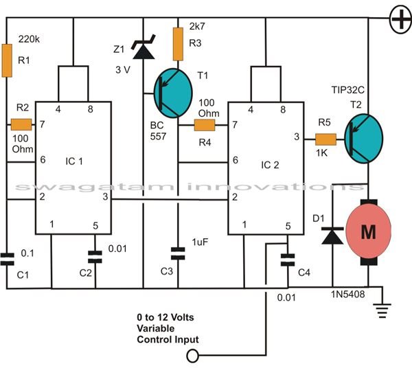 How To Make A Simple Ic 555 Pwm Circuit