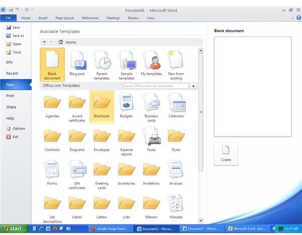 how to get a brochure template on word 2010