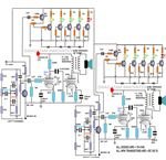 Single Ended Stereo Tube Amplifier, LED Level Indicator, Tone Control, Circuit Schematics, Image