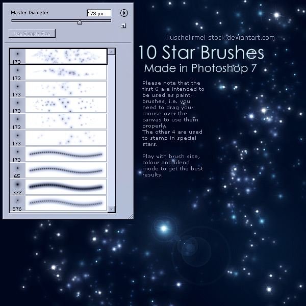 brush star light photoshop