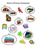 Short U Phonics Worksheet