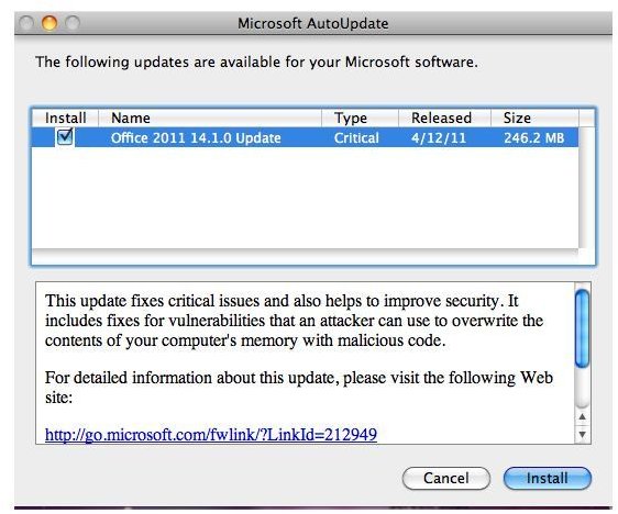 Microsoft Office Update Mac Stuck