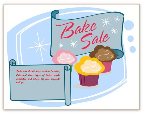 Free Printable Labels for Bake Sale.