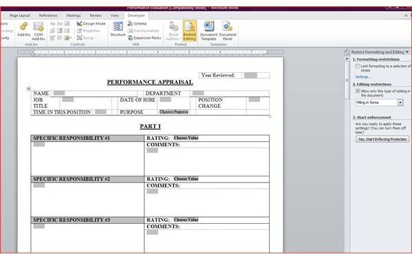 Microsoft Word Rating Scale Template