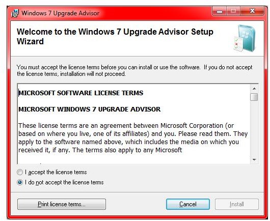 Upgrade Advisor Windows Vista