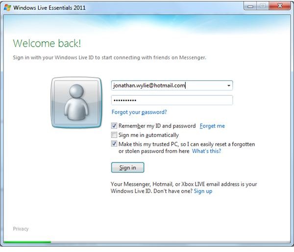 cant log into msn messenger