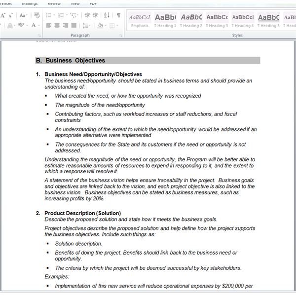 How to write project requirements