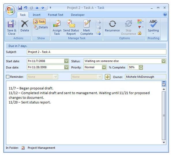 using outlook for task management