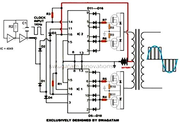 Pure Sine Wave Inverter Circuit Diagram Pdf - The Final Modified Sine Wave Inverter Design - Pure Sine Wave Inverter Circuit Diagram Pdf