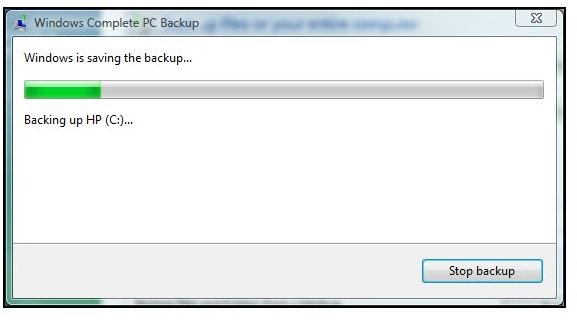 Windows Vista Inkrementelles Backup Sump