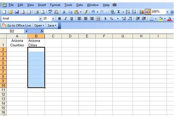 How To Make A Drop Down Tab In Excel 2003