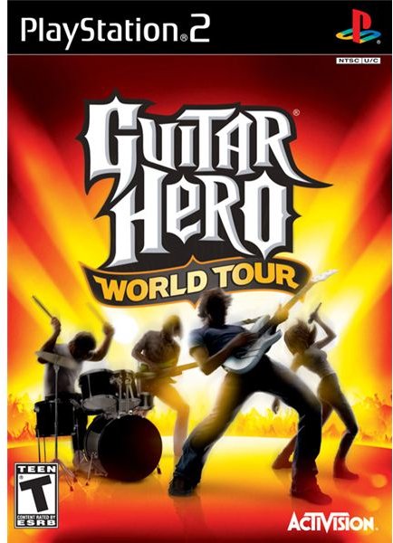 Guitar Hero: World Tour is unique from other Guitar Hero games, courtesy of a nice six-piece wireless drum kit, realistically looking guitars and USB Mic.