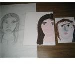 Student drawing and portraits
