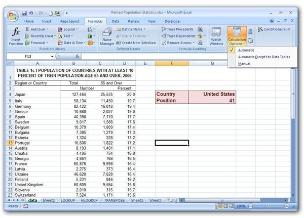 how to turn off excel automatic recalculation