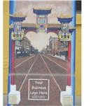 Mural on a Postal Box of Chinatown Street
