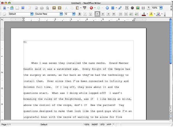 word processing for mac with line numbers