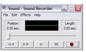 Windows Sound Recorder Xp