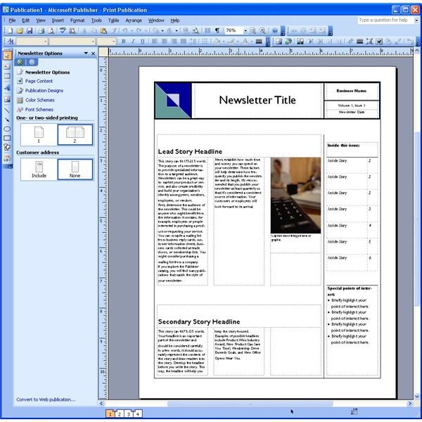 Office Publisher 2007 Newsletter Templates uasoftware