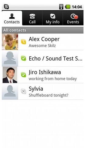 the new official skype app for android brings free skype to skype ...