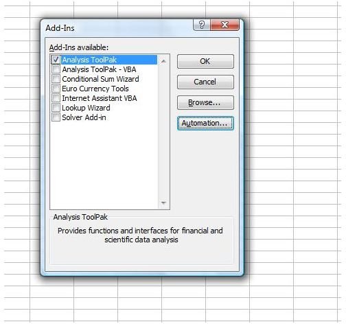 microsoft excel data analysis toolpak mac