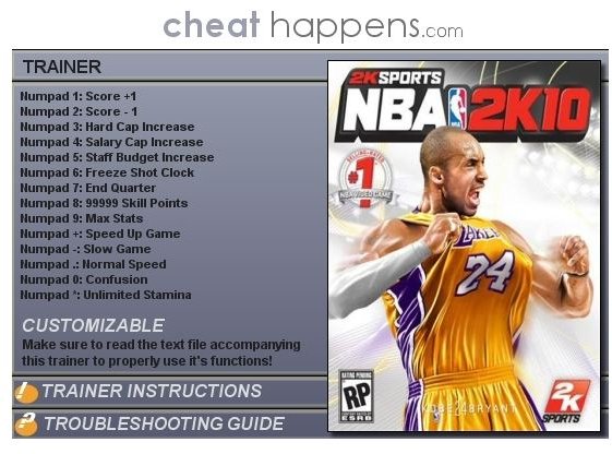 NBA 2K13 - PC Game Trainer Cheat PlayFix No-CD No-DVD