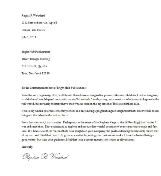 Cover letter essay portfolio