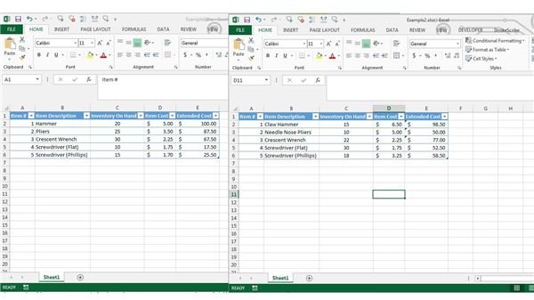 microsoft excel spreadsheet compare