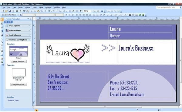 Business Card Template For Word 2007
