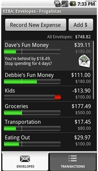 Budget Envelopes App Android