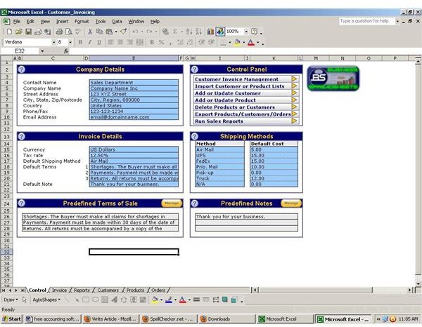 excel based accounting software for small business free download